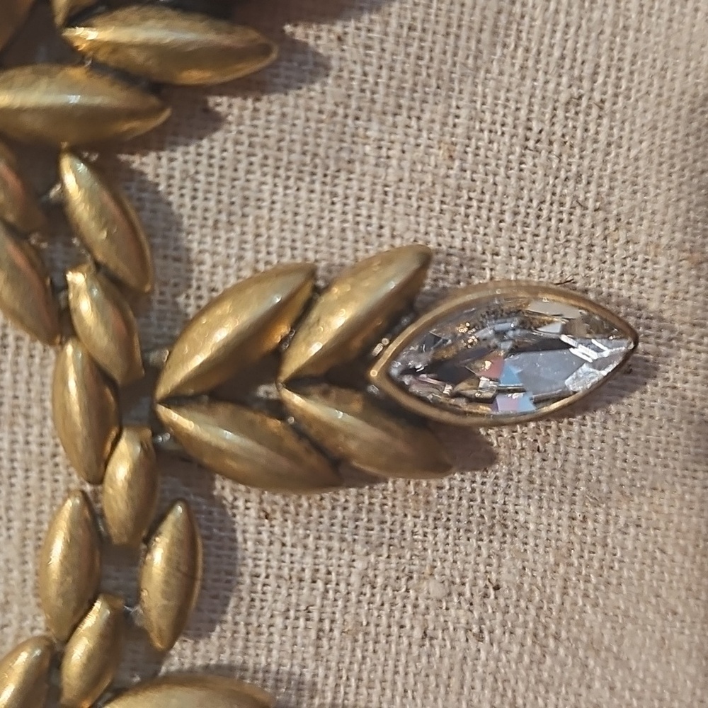 Stella & Dot Crystal Drop Brass Necklace - Picture 7 of 7